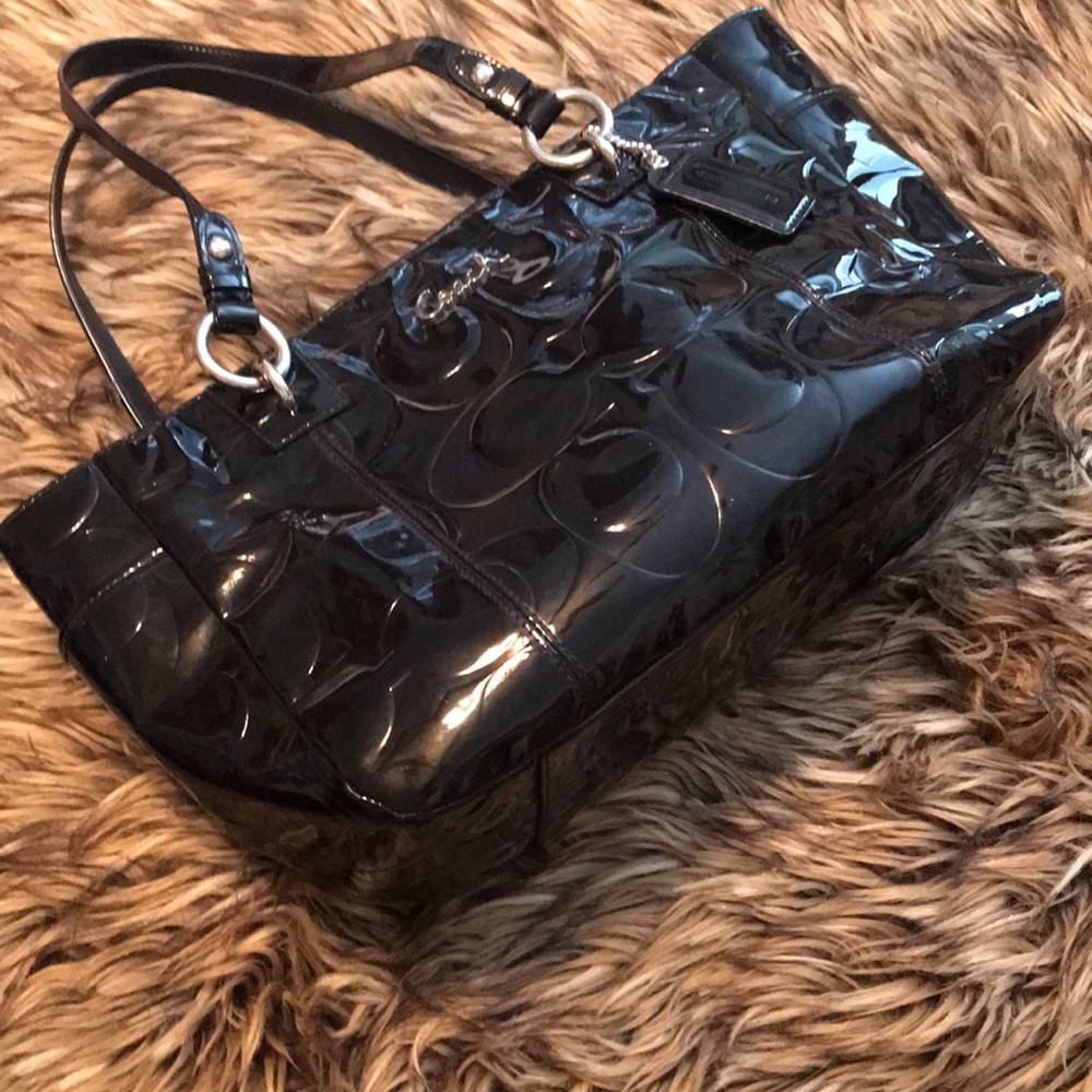 Lovely Coach Patent Leather Bag